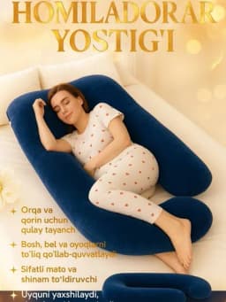 Ортопедическая подушка для беременных в 3 комплекта - для сна, кормления и отдыха, подушки — IBRMANI-YOSTIQ-ТЕМНСИН