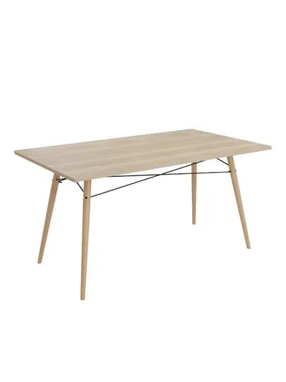 Стол обеденный AIKO Stockholm Egger, кухонный стол, стальной каркас, 120х80 и 140х80 см — AIKOWDS-STOCKEGGER-БЕЖЕВ-140x80