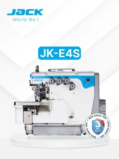 Швейная машинка оверлок Jack E5-4-M03/333, 4-ниточный промышленный оверлок, LED, стол 5500