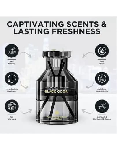 BLACK ODOR, 60 мл — арома диффузор для автомобиля и комнаты