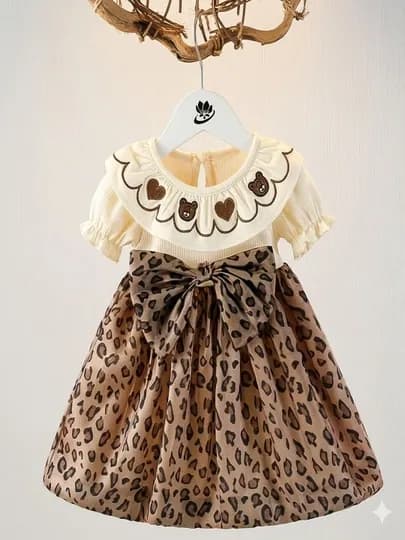 Платье для девочек 1-4 лет — DIYORK-BANTIKLILEOPARD-КОРИЧН-3 года