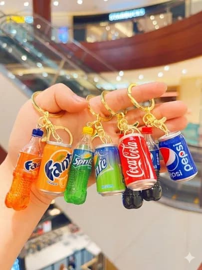 Декоративные брелоки «Мини-напитки» Cola, Pepsi, Fanta, Sprite, мини-игрушек, подарок