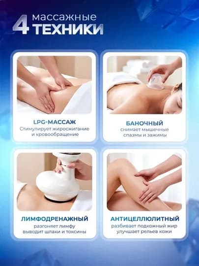 Вакуумный массажер антицеллюлитный для тела, ног и ягодиц