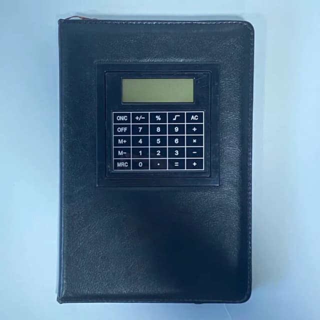 7666 kalkulyatorli bloknoti (100 varaq) qora