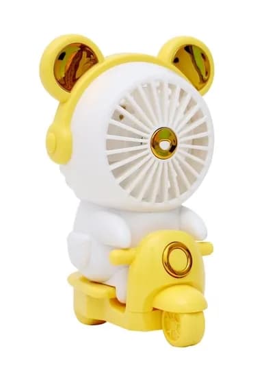 Портативный тихий вентилятор, мини fan 3 скорости настольный USB — NURMART-MINIVENTILYATOR1-ЖЕЛТ