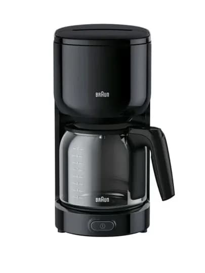 Кофеварка капельная Braun KF3100BK, 1.25 л, 1000 Вт, стеклянный кувшин, подогрев