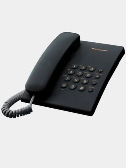Телефон Panasonic KX-TS2350, проводной, домашний, стационарный — XON77-PANAPHONE-ЧЕРН
