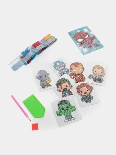 Алмазная мозаика наклейки для детей, по номерам и цветам, детская, DIY — TOYMAG-STRZNKL-БИРЮЗ