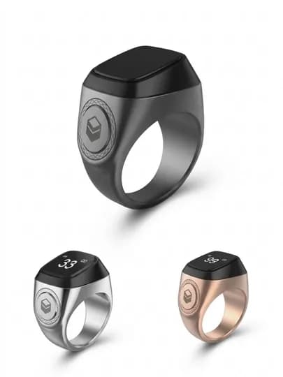 IQIBLA Zikr Ring – умные электронные четки,LED дисплей, USB зарядка, счетчик зикра в кольце