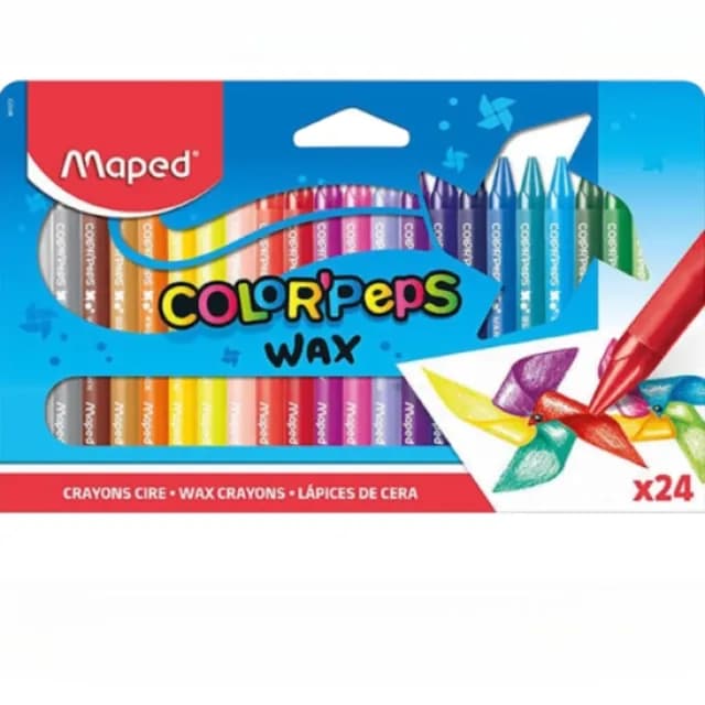 Maped "Color Peps Wax" 24 rangli mumli mayda bo‘yoqlar