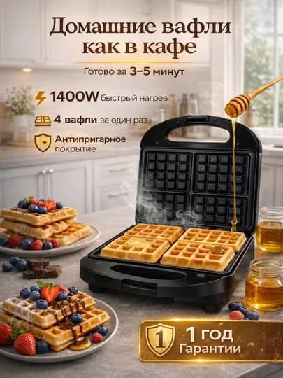 Вафельница Uakeen GERMANY тостер, сэндвичница, 3 в 1, 10 в 1 — GRATECH-VAFELNITSA-CЕРМЕЛ
