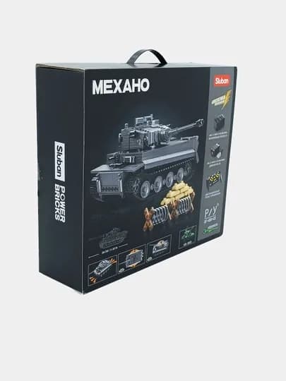 Конструктор танк Sluban M38-B0851 на радиоуправлении, 814 деталей — ZTS-IGR000383
