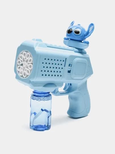 Генератор мыльных пузырей детский, на батарейках BUBBLE GUN — UNSHOPU-KOPIK-ЛЕДЯН