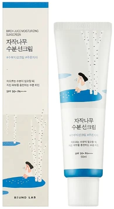 Солнцезащитный крем Round Lab Birch Juice Moisturizing Sunscreen SPF 50+PA++++, 50 мл