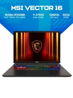 Ноутбук MSI Vector 16 HX AI Ultra 9-275HX 32GB 1TB SSD 16GB RTX 5080 16" QHD+ 240Hz RGB