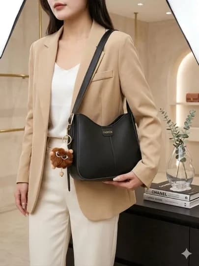 Современная, стильная женская сумка для руки и плеча — YASIF-FASHION2-ЧЕРН