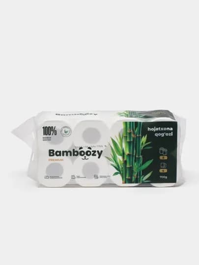Туалетная бумага Bamboozy, бамбуковая, с втулкой, в упаковке 8 шт