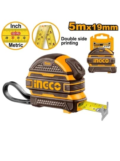Измерительные метры от INGCO рулетка, 3 м, 5 м, 8 м 10m — QOYLIQ7-358HSMT-ЖЕЛТ