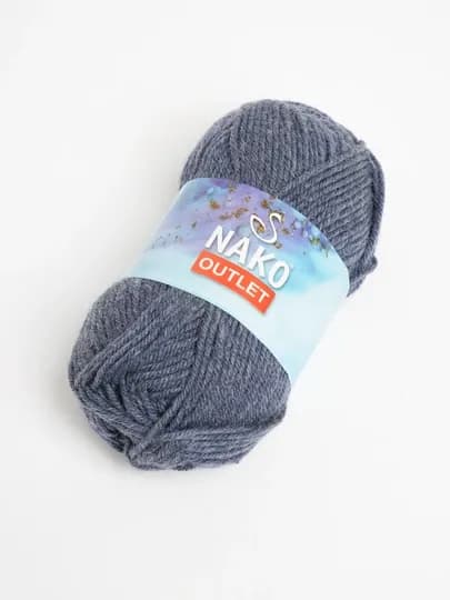 Пряжя Nako Outlet - плотная вязка,100% акрил, 250 м, 50 г (+- 5 г, 10%+-),в упаковке 1 шт — PRYAJA1-NAKOQALIN-ТЕМНСИН