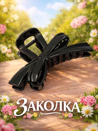 Заколка для волос, зажим-крабик для девочек, заколка неломающаяся, прочная и надежная — MEHIRLI-SINMAYDIGANKRABIK-ЧЕРН