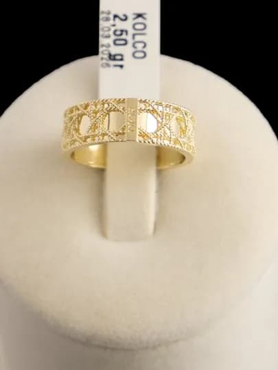 Золотое кольцо GOLDWISH в дизайне «DIOR», 5 вариантов размеров и веса — GOLDWIS-40-ЛИМОН-16.5