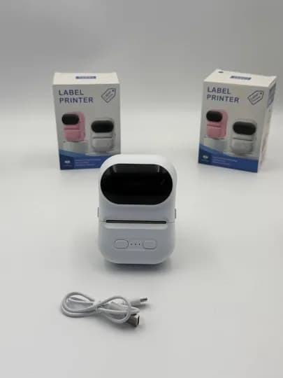 Портативный мини-принтер для телефона, с USB-зарядкой, работает через Bluetooth — MARTUZB-MINIPRINTER-БЕЛЫЙ