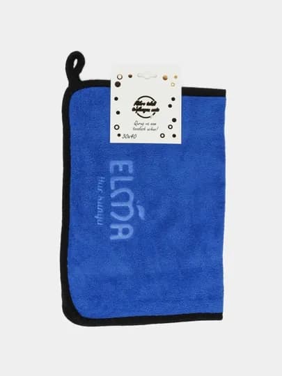Тряпка из микрофибры для окон дома и машины ELMA, 30х40 / 60х40 / 50х80 — SWWLNS-EM62635-СИНИЙ-50X80