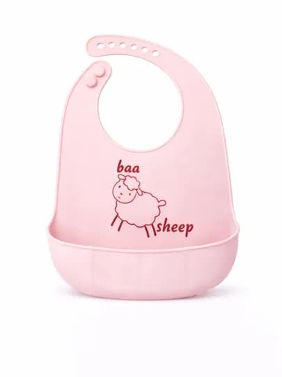 Мягкий силиконовый нагрудник с кармашком — RBABY-RBABY14-КОНФЕТН