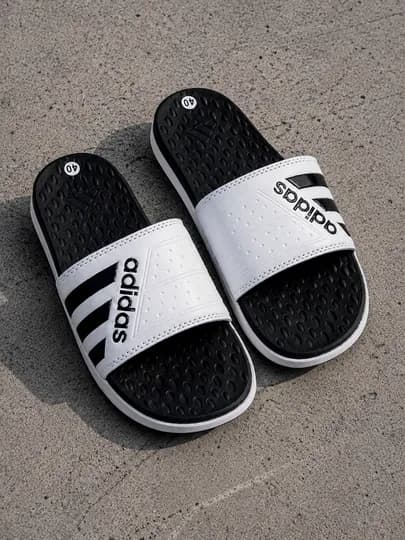Мужские шлёпанцы Adidas slide sandals — ABBI-ADIDAS-БЕЛЫЙ-45