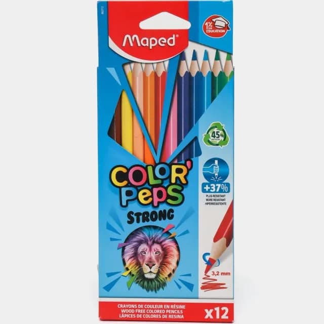 Maped "COLOR'PEPS Strong" 12 ta rangli qalamlar