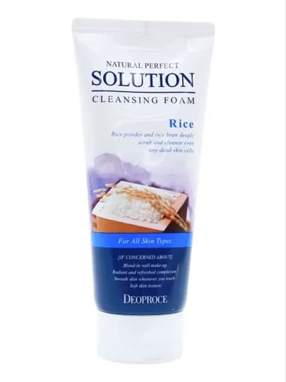 Deoproce Natural Perfect Solution Cleansing Foam — корейская пенка-скраб для умывания — 332211-PENKADEOPROCEYUZUCHUN-БЕЛЫЙ