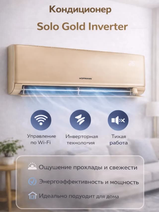 Кондиционер Hofmann Solo Gold inverter 24, золотистый