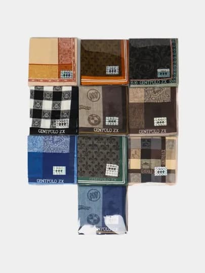 POLO, мужские платки, набор, 10 штук