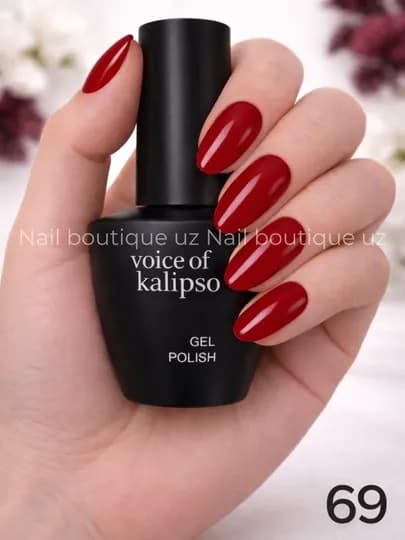 Voice of Calipso Gel Polish —профессиональный гель-лак с глубоким цветом и стойким блеском — UZNAIL-КАЛИПСО2-БАГРОВ