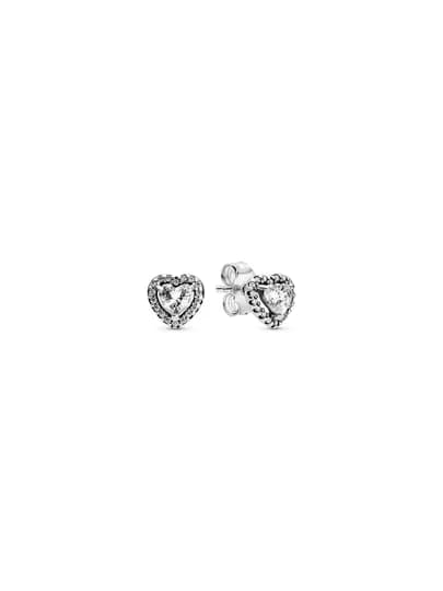 Серьги-гвоздики Pandora “Сердца” из серебра 925 пробы 298427C01