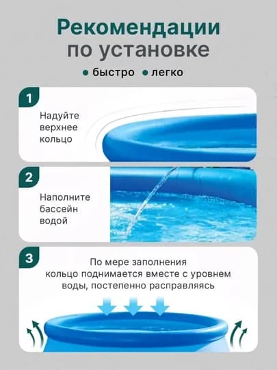 Надувной бассейн Intex 28101 Easy Set, 305 * 76 см, 3853 л