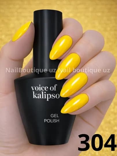 Voice of Calipso Gel Polish профессиональный гель-лак с глубоким цветом и стойким блеском — UZNAIL-КАЛИПСО4-ГОРЧИЧ