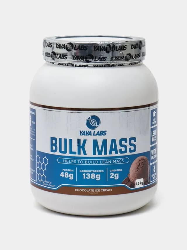Высококалорийный гейнер YAVA LABS Bulk Mass chocolate ice cream, 1.5 кг