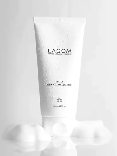 Lagom Cellup Micro Foam Cleanser 120 мл – мягкая пенка для умывания и очищения лица — CORECOS-PENKAA