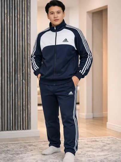 Мужской спортивный костюм Adidas — XSOS-XMG2000-БЕЛЫЙ-XL