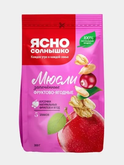 Мюсли Ясно Солнышко, фруктовые, 300 г