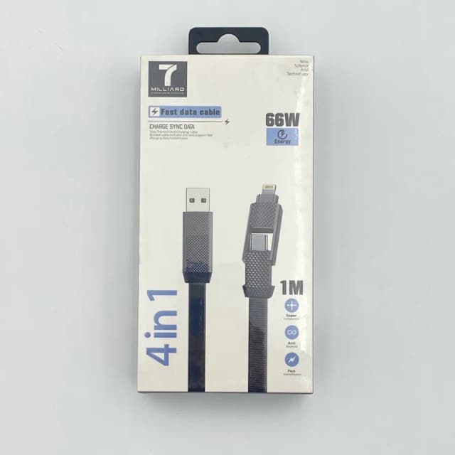 7 milliard 7MUCWETYCDK Fast data cable 4in1 66W 1M kabeli