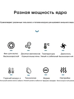 Фен для волос профессиональный HAN RIVER, с отрицательными ионами и защитой от перегрева