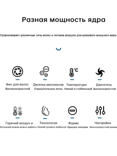 Фен для волос профессиональный HAN RIVER, с отрицательными ионами и защитой от перегрева