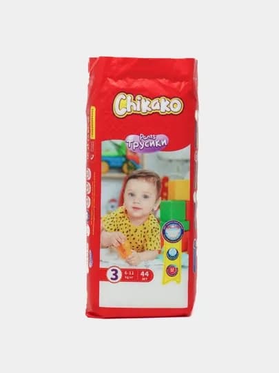 Подгузники-трусики детские "Chikako" 3 размер 6-11 кг, 44 шт — GIMPERS-CHIK344