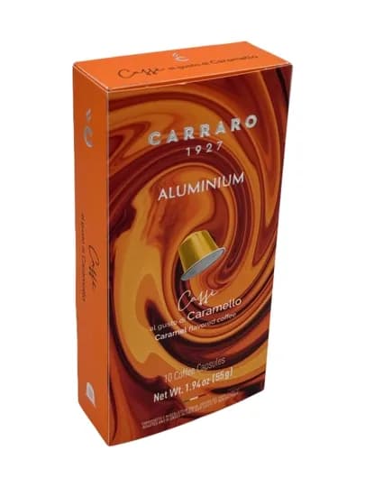 Капсулы Carraro caramel, алюминиевые — 10 шт, совместимы с Nespresso®