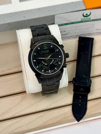 Мужские часы ZAMA WATCH с сапфировым стеклом и напоминанием о времени намаза