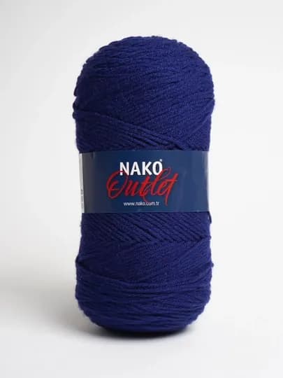 Пряжя Nako Outlet - 100% акрил, 450 м, 150 гр - 200 гр (+-5г, 10%+-) в упаковке 1 шт — PRYAJA1-NAKO3-СИНИЙ