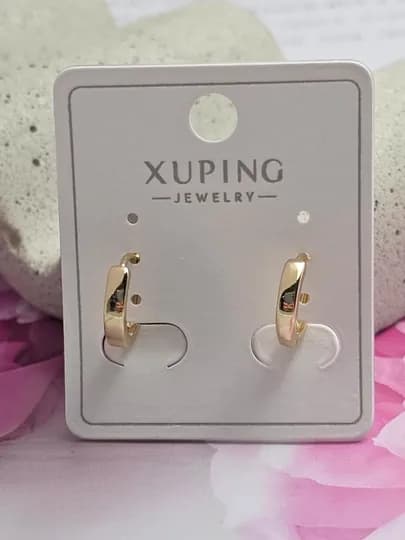 Женские серьги золотого цвета, бренд Xuping — JEWELRI-XUP002-ЛЕДЯН
