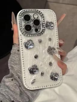 Чехол для iPhone 13, 14, 15, 16, 17 Pro, Pro Max, Mini, Plus, для женщин, изящный дизайн. — AQIDA98-IPHONE-БЕЛЫЙ-14 pro